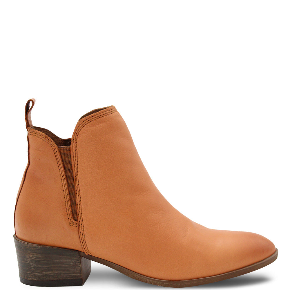 Bueno Silo Women's low heel boots Coconut tan