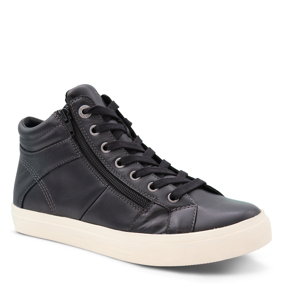 Taos Winner Women's Hi Top Leather Sneaker Boot Black