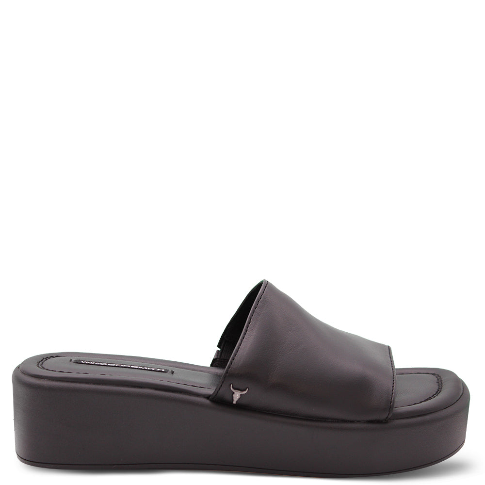 Shop Windsor Smith Shook Women's Platform Slides Black