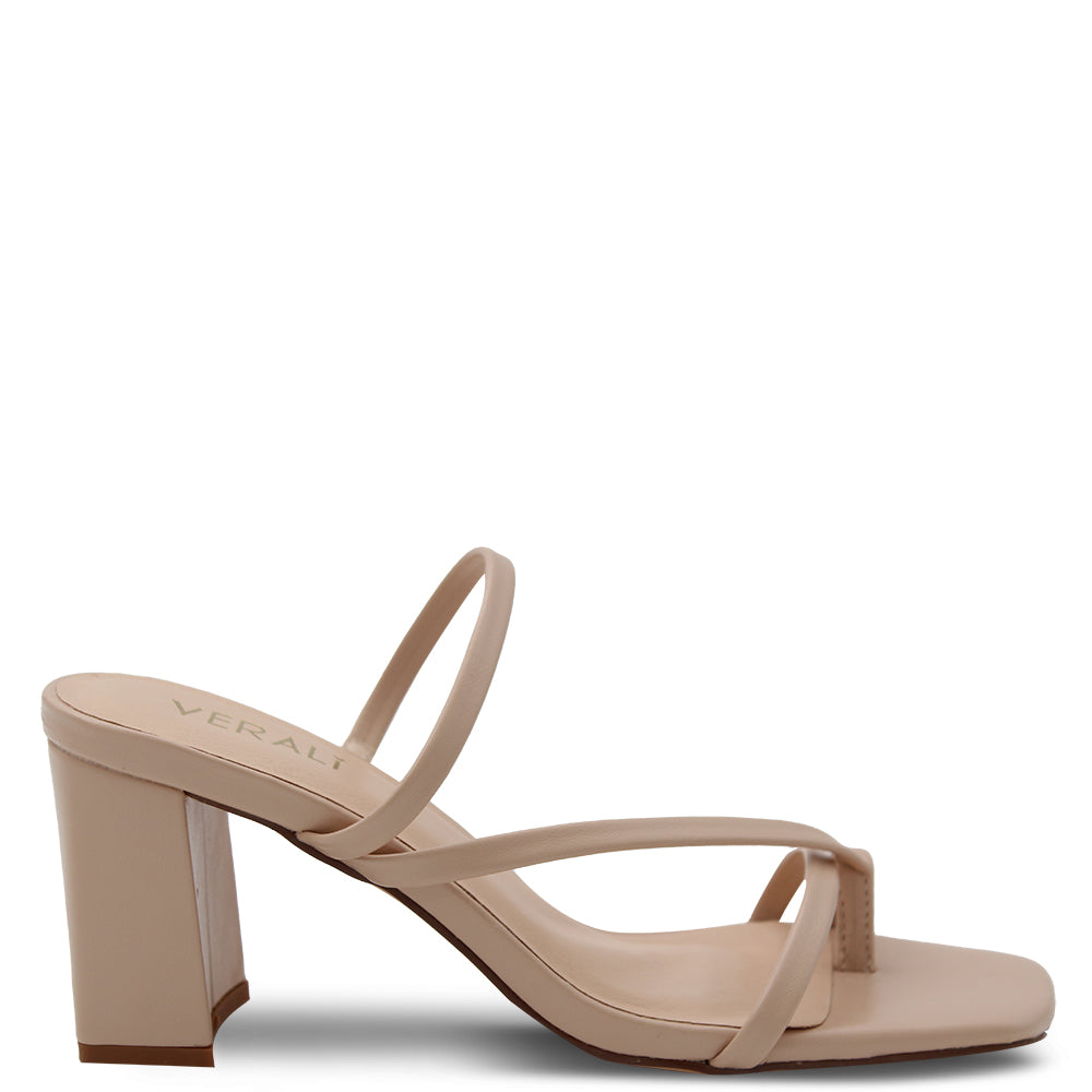Verali Naomi Women's Block Heel Slides Nude
