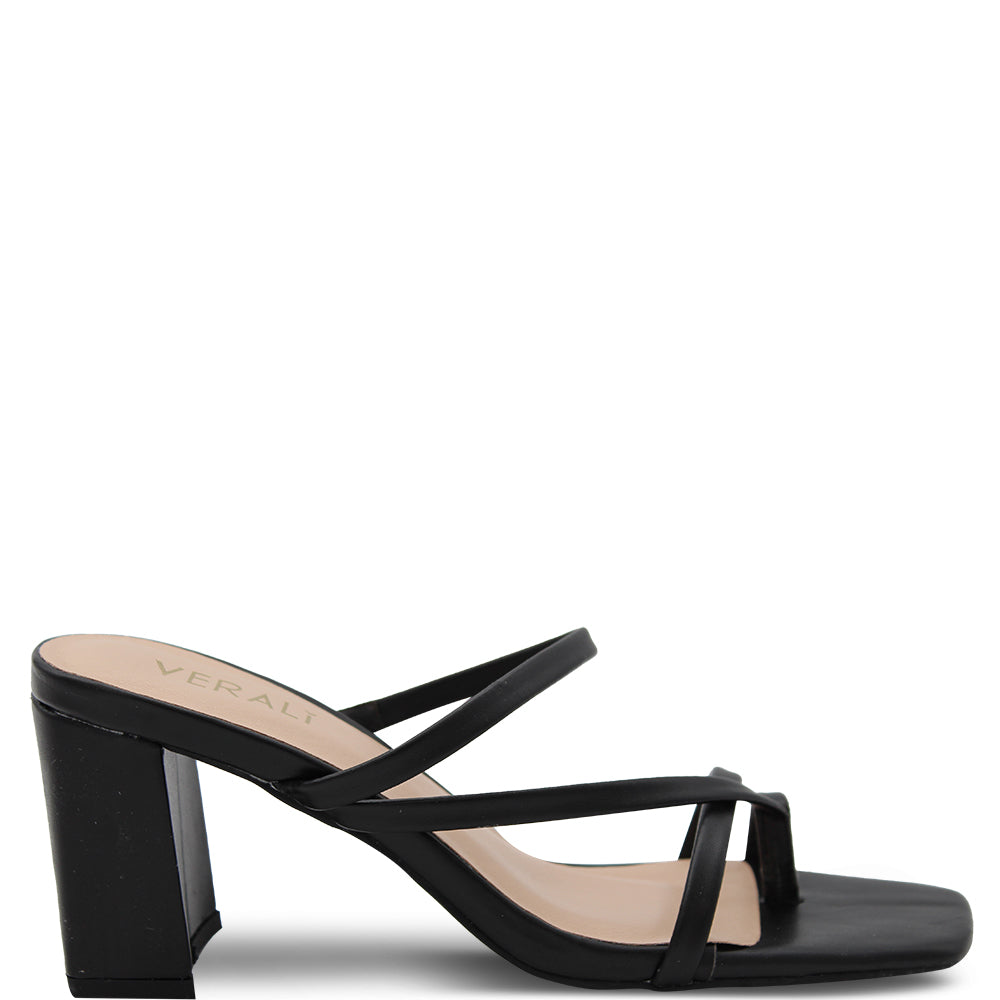Verali Naomi Women's Block Heel Slides Black