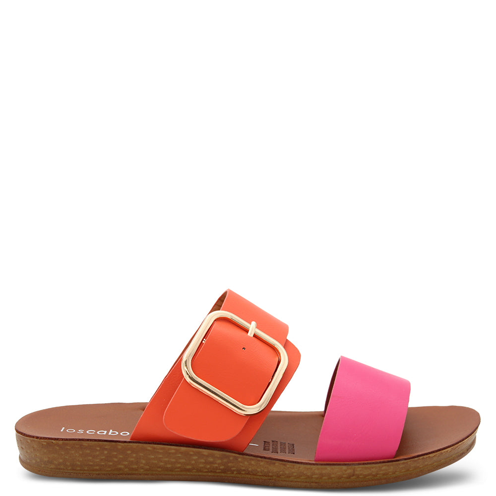Los Cabos Doti Womens Slide Pink Orange