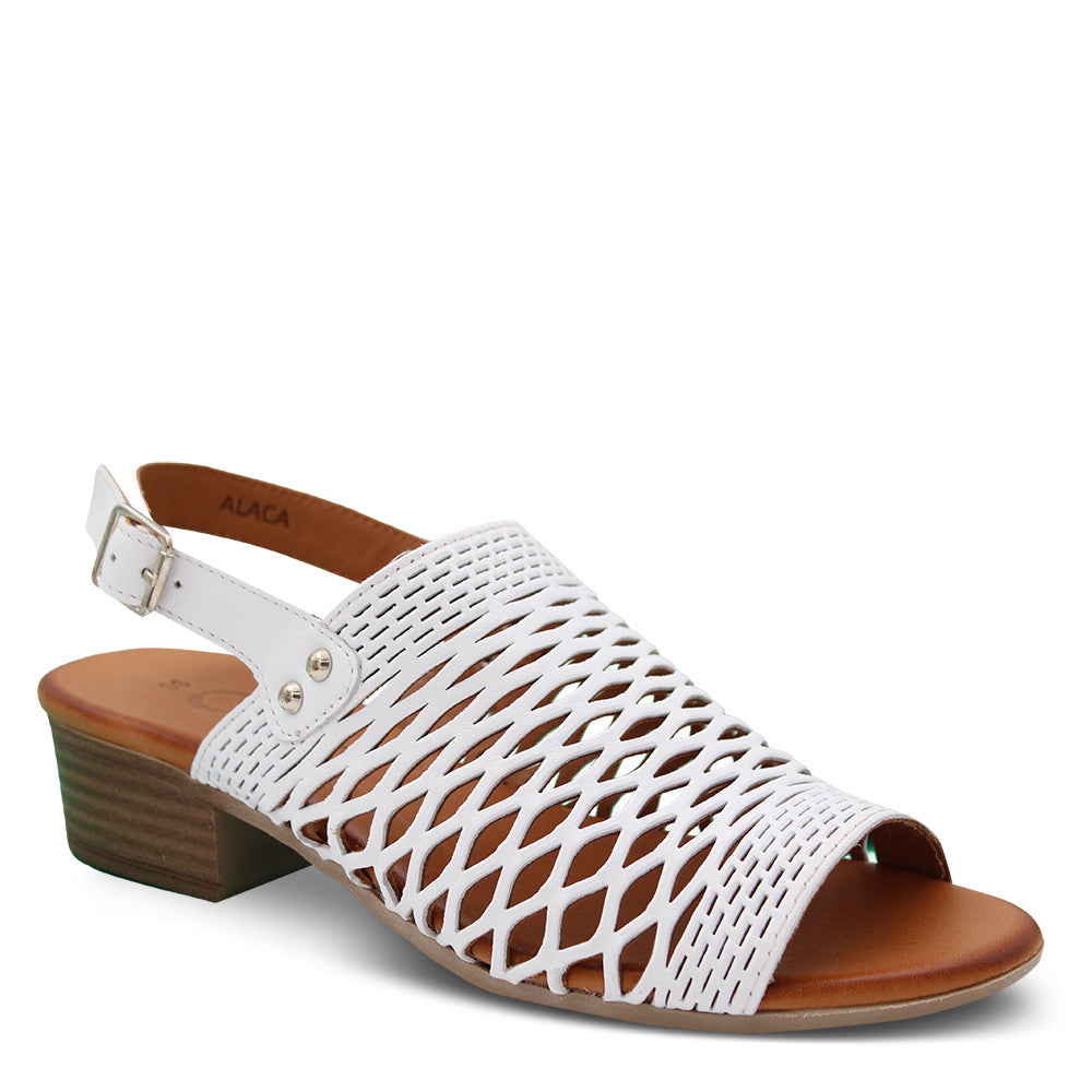 Cabello Alaca Women's Heel Sandals White
