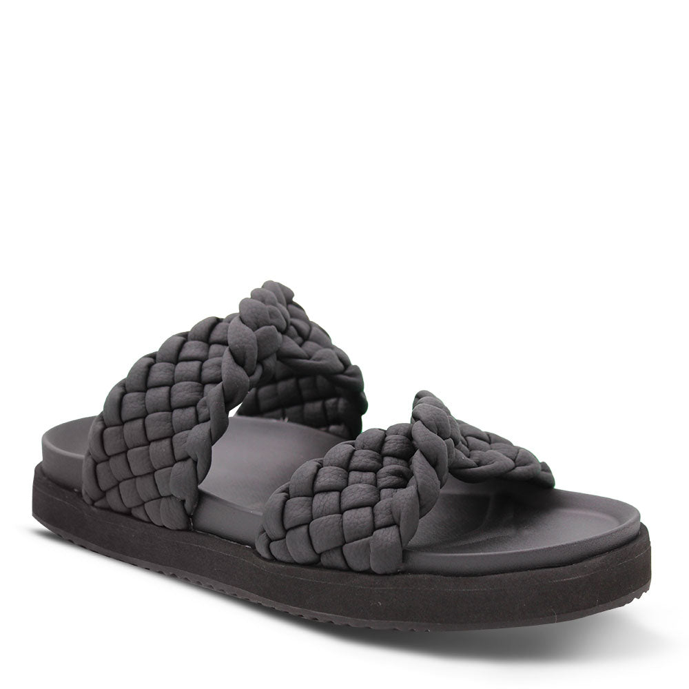 Walnut Mim Women's Flat Sandal Black