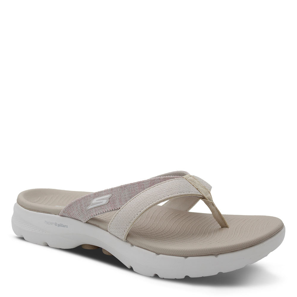 Skechers Poise Womens Flat Thongs Natural