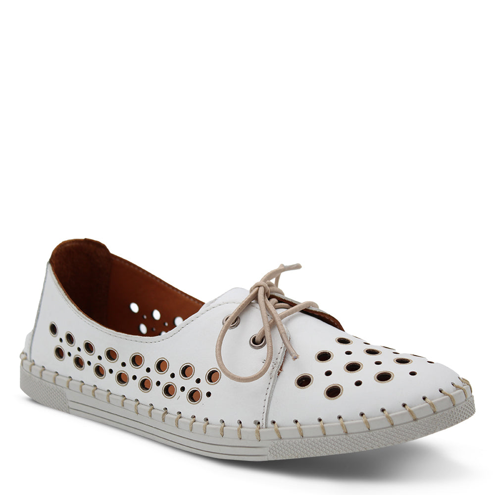 Sala Lady women's casual lace up sneaker shoe white