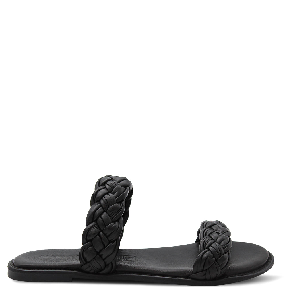 Alfie & Evie Wink Women's Leather Slides Black