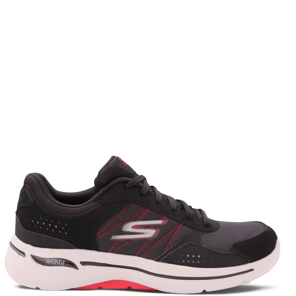 Skechers Go Walk Arch Fit Security Men's Sneakers Black Red