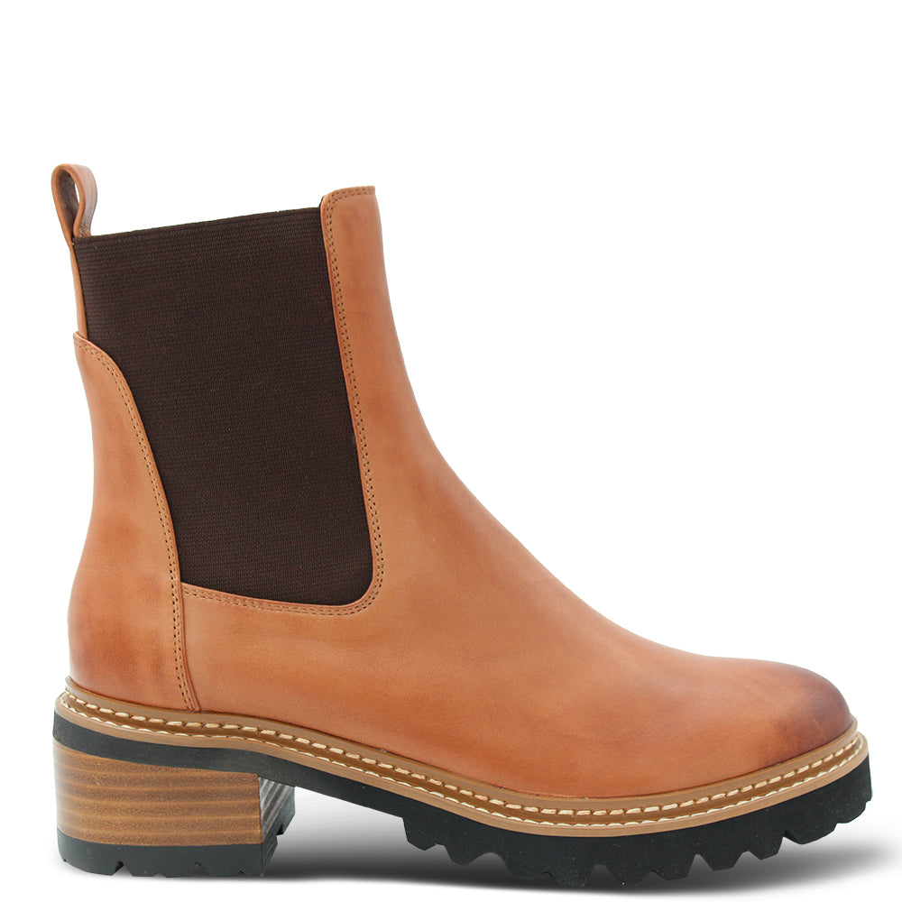 EOS Footwear Linear Women's Chunky Sole Boots Tan
