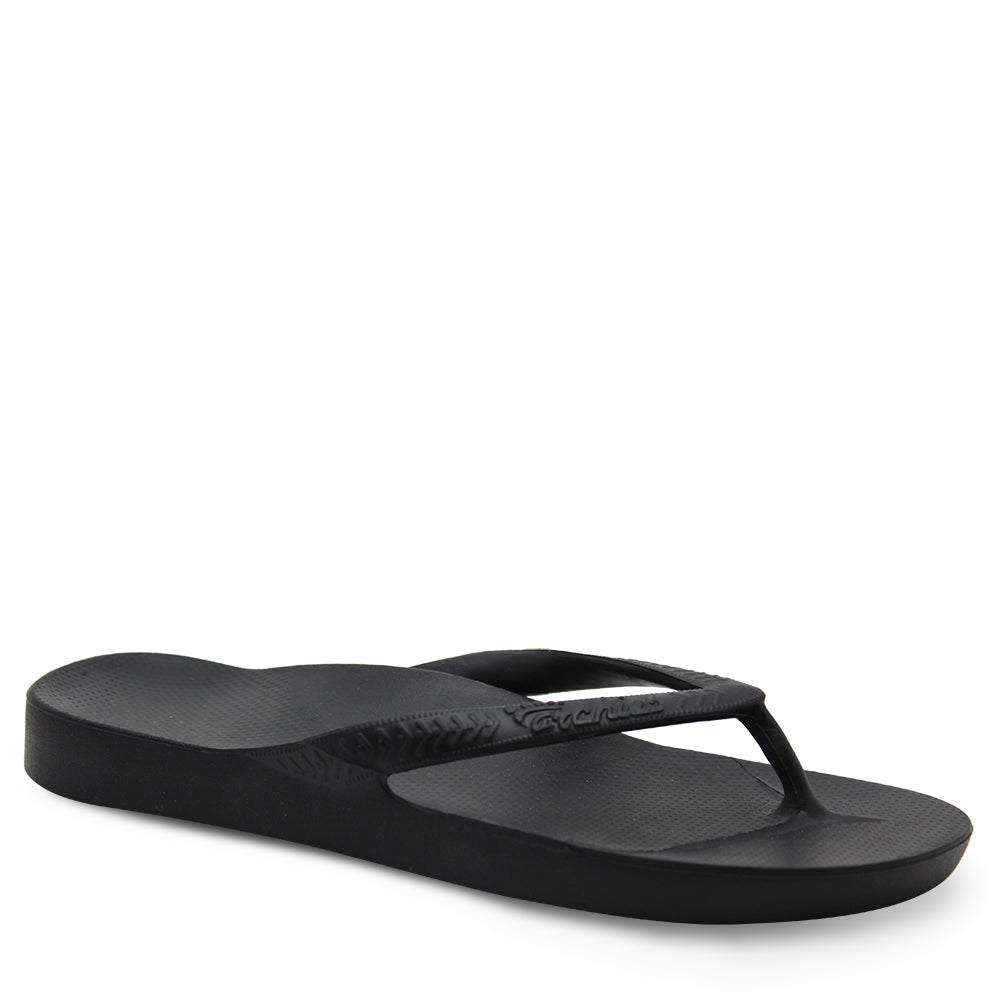 Archies Arch Support Thongs Black