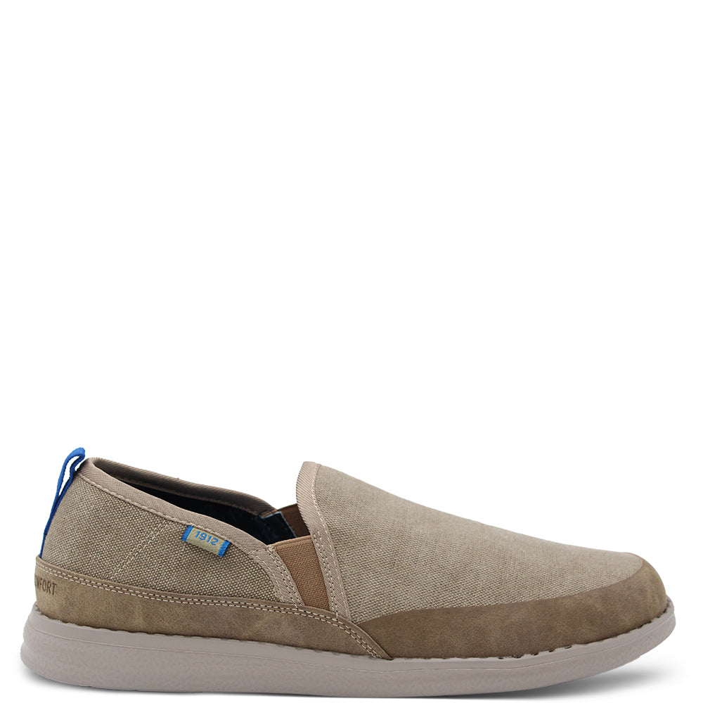 Nunn Bush Brewski Men's Slip On Sneakers Stone