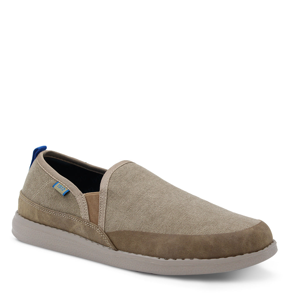 Nunn Bush Brewski Men's Slip On Sneakers Stone