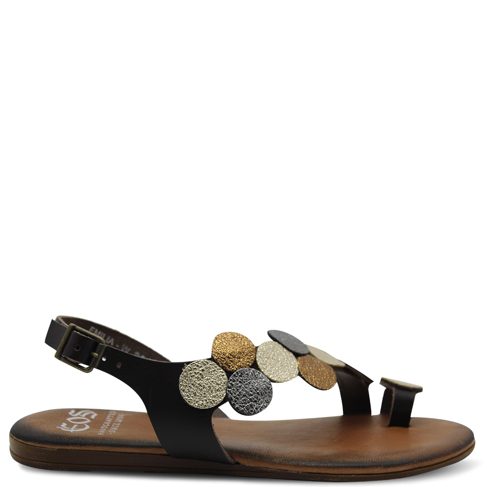 Eos Emilia Bronze Multi Womens Flat sandal