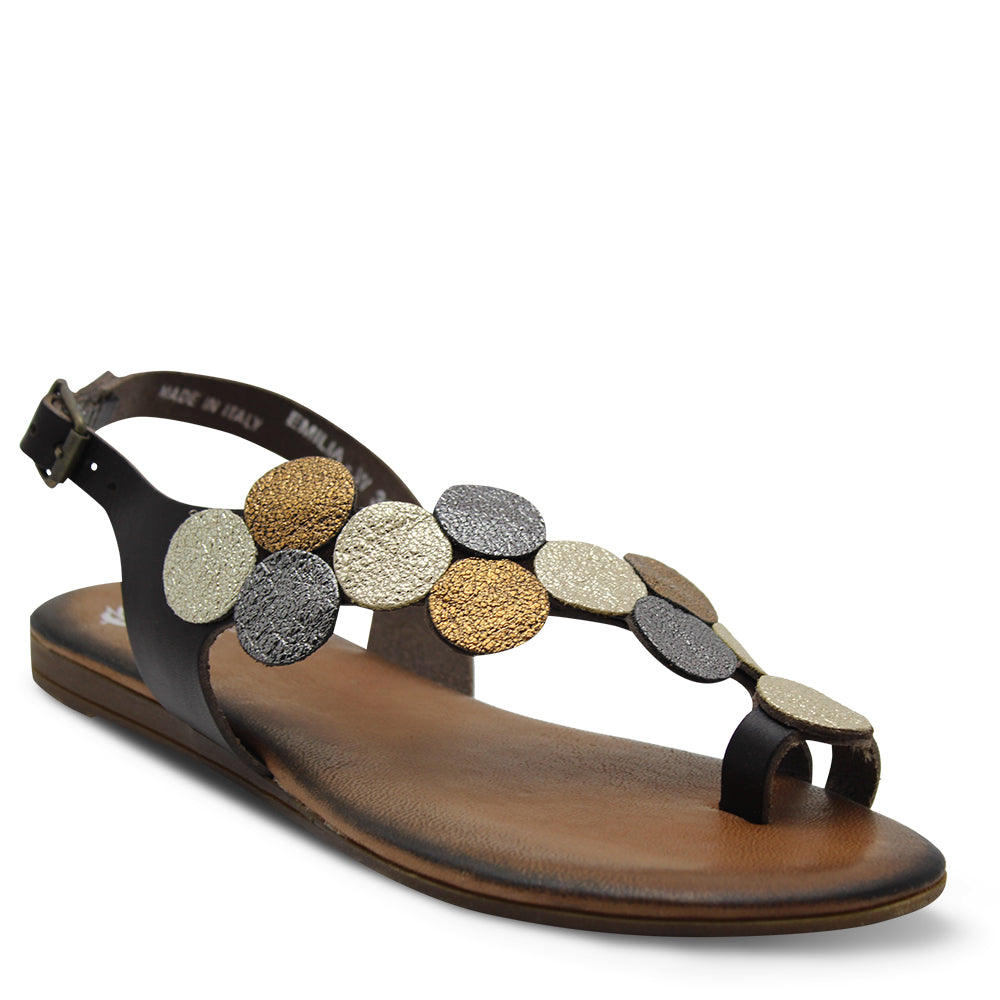 Eos Emilia Bronze Multi Womens Flat sandal