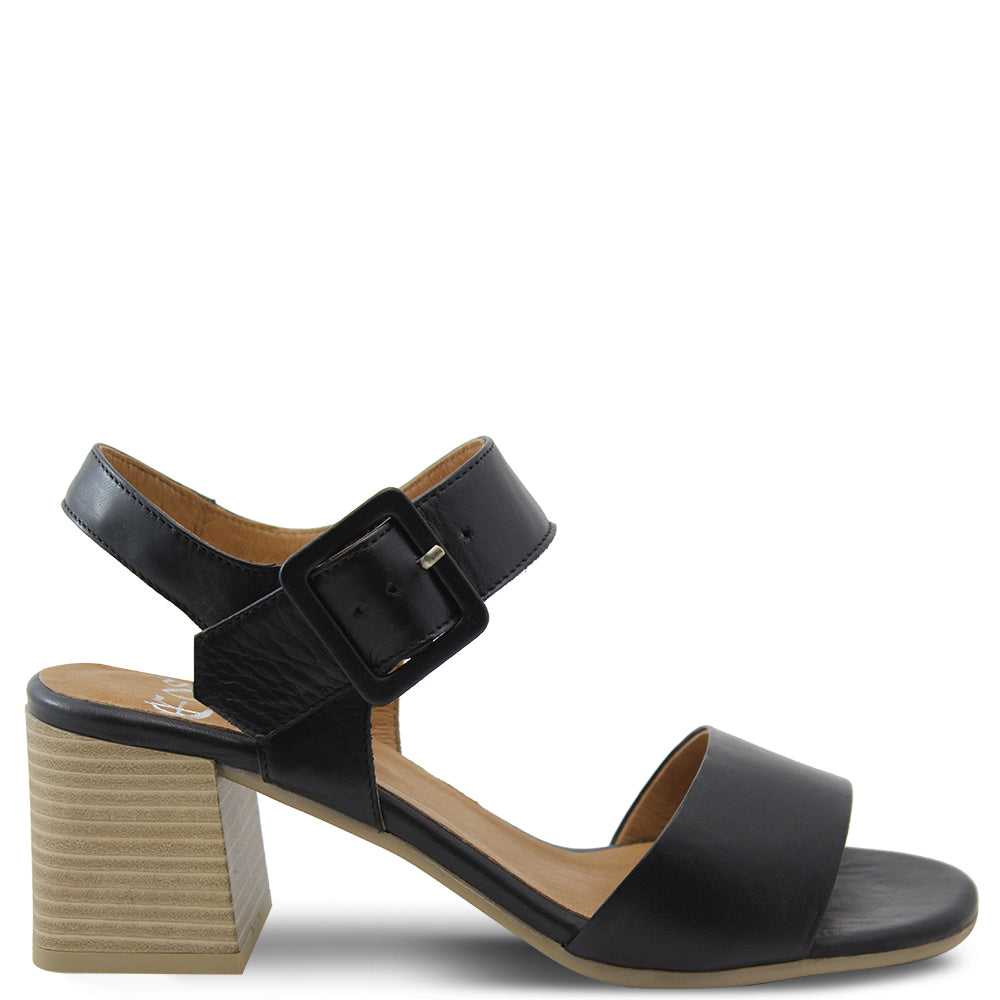 Eos Bousie Black Women's Heel Sandal