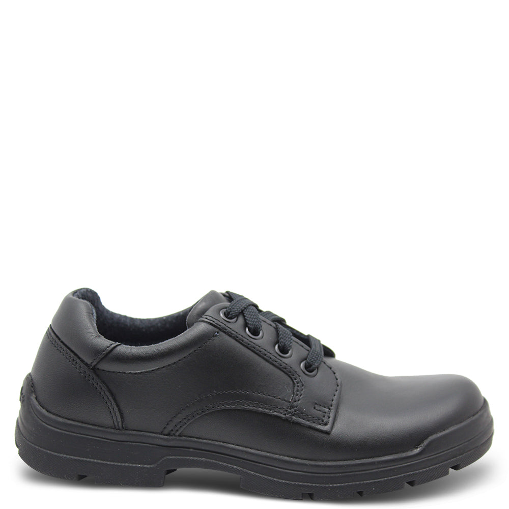 Clarks Grammer Kid's Black Lace Up School Shoe
