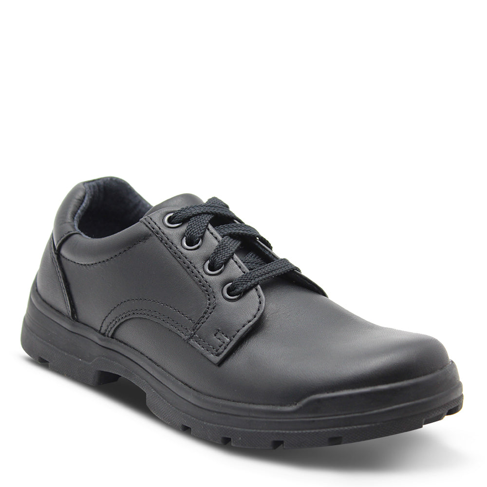 Clarks Grammer Kid's Black Lace Up School Shoe