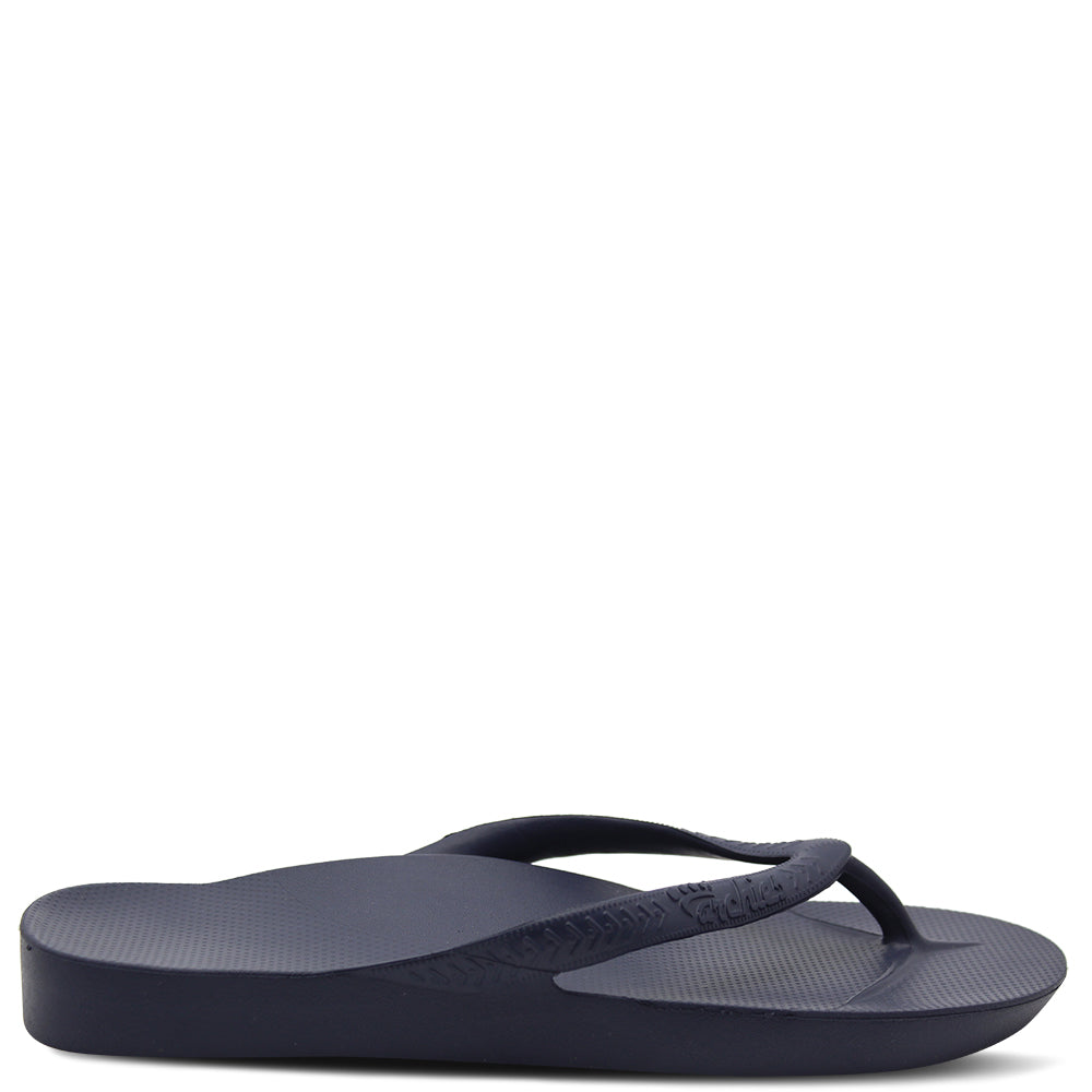 Archies Arch Support Thongs Navy