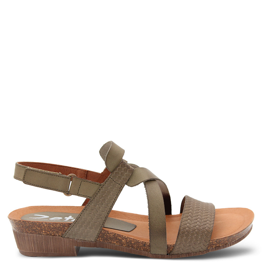 Zeta Islet Womens Flat Sandals Taupe