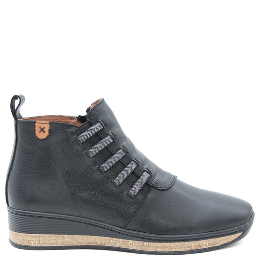 Cassini Maddy Womens Wedge Boot Black