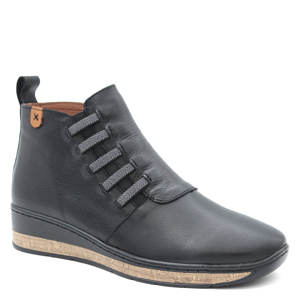 Cassini Maddy Womens Wedge Boot Black