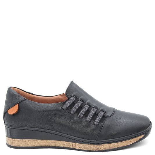 Cassini Mavis Womens Slip On Casual Black