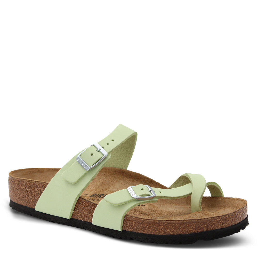 Birkenstock Mayari Nubuck Leather Thongs Lime