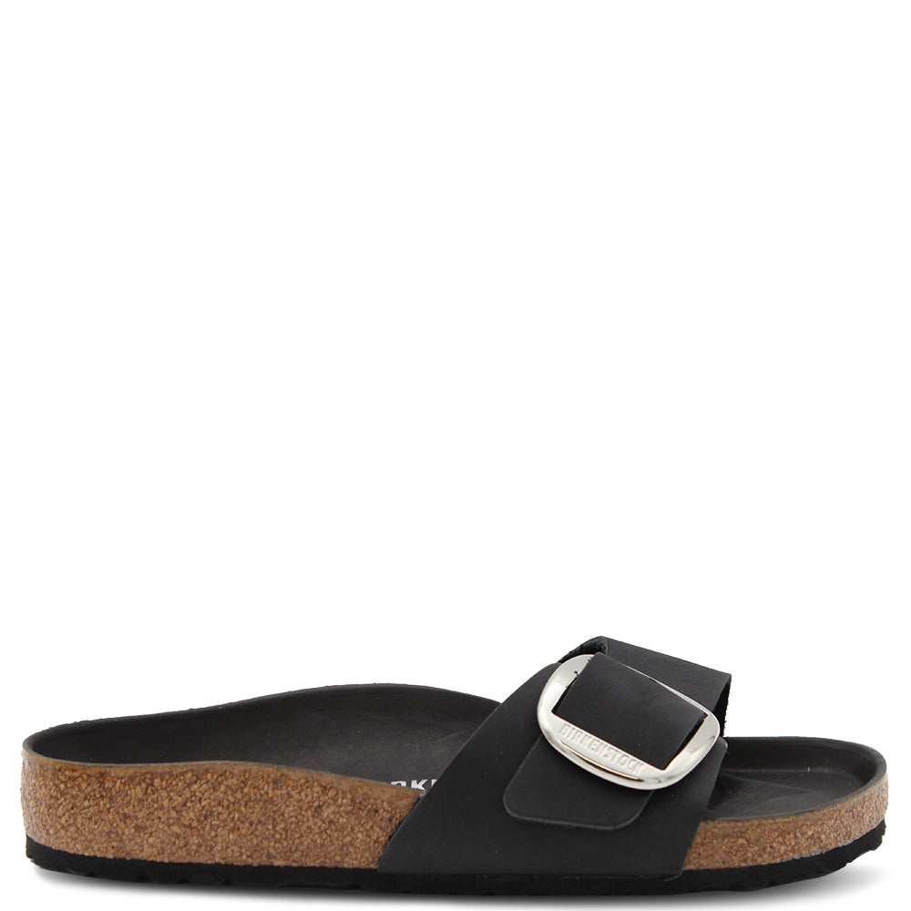Birkenstock Madrid Big Buckle Womens Slides Black