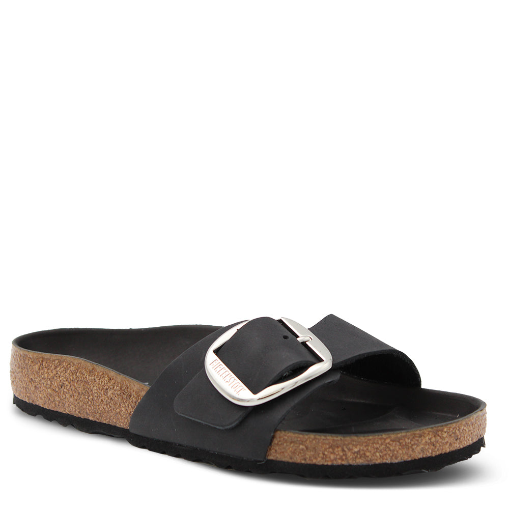 Birkenstock Madrid Big Buckle Womens Slides Black