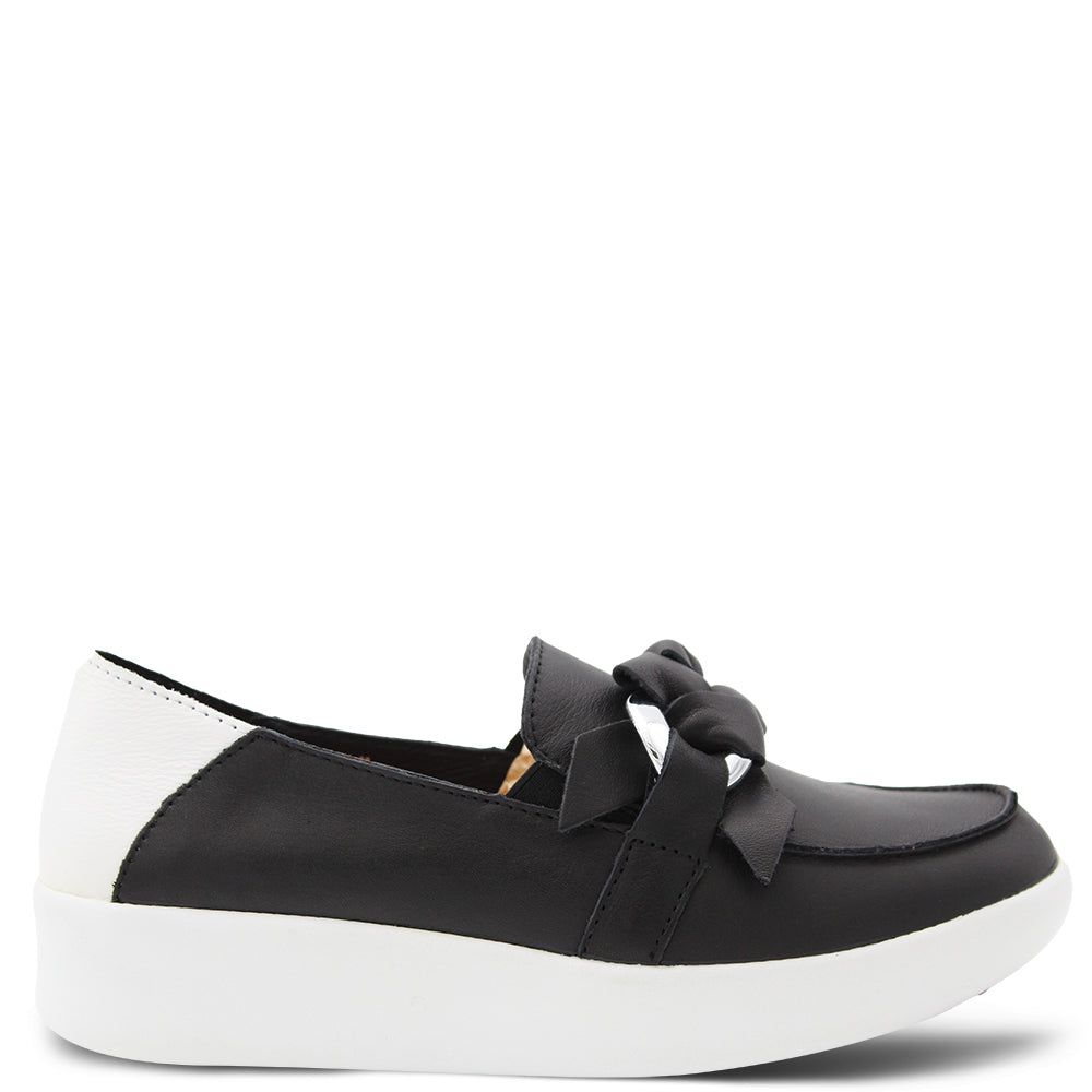 Alfie & Evie Mafia Women's Platform Sneaker  Loafer Black