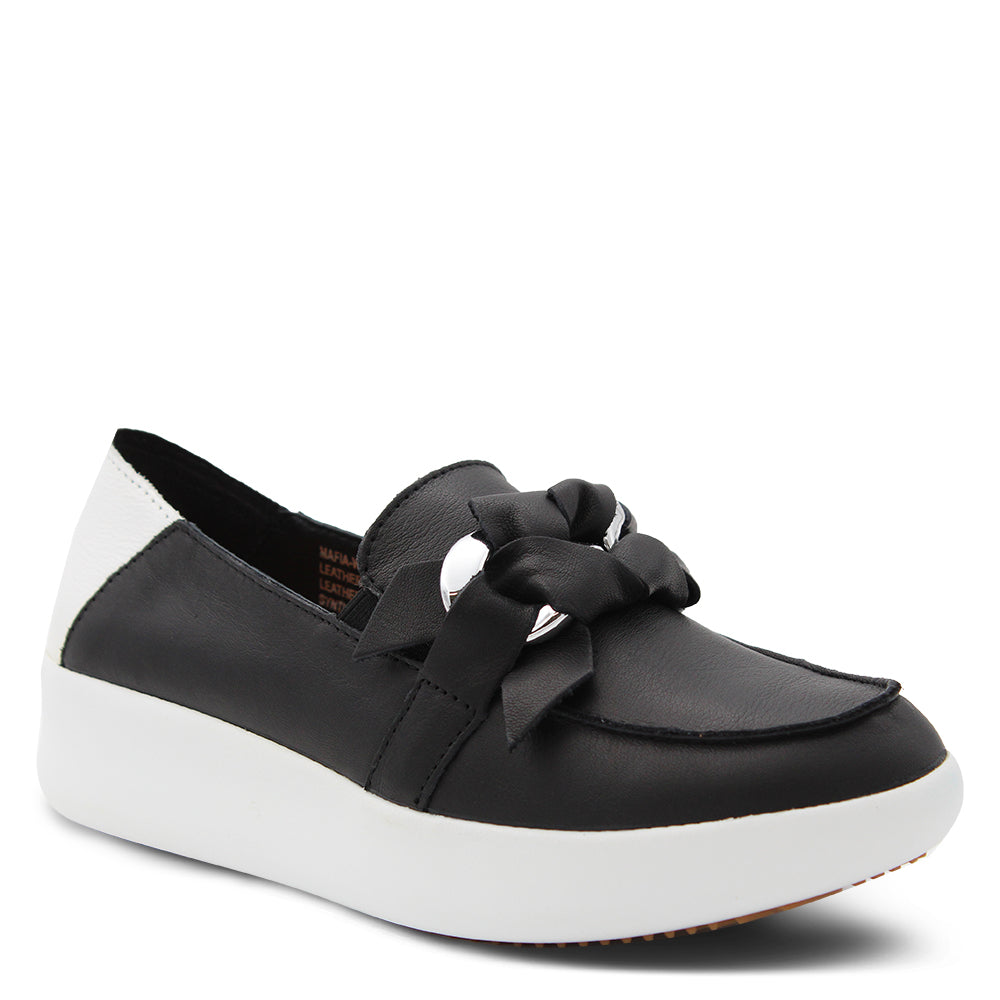 Alfie & Evie Mafia Women's Platform Sneaker  Loafer Black