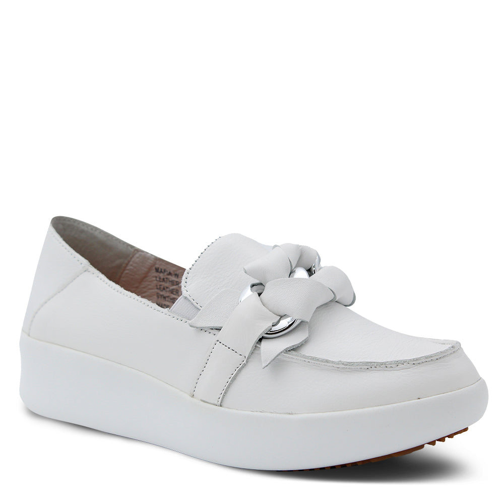 Alfie & Evie Mafia Women's Platform Sneaker  Loafer White