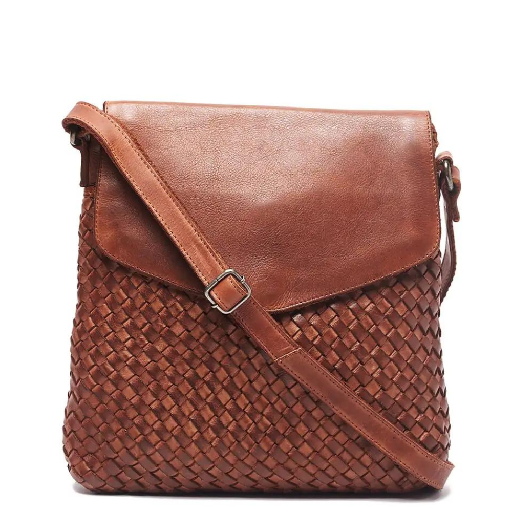 Oran Mariana Leather Cross Body Bag Brown