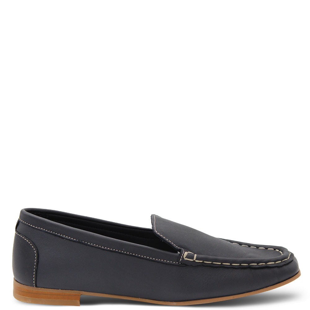 Bueno Mave Women's flat loafer Navy