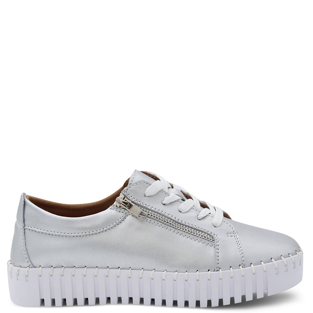 Bay Lane Medusa Women's Platform Sneakers Silver