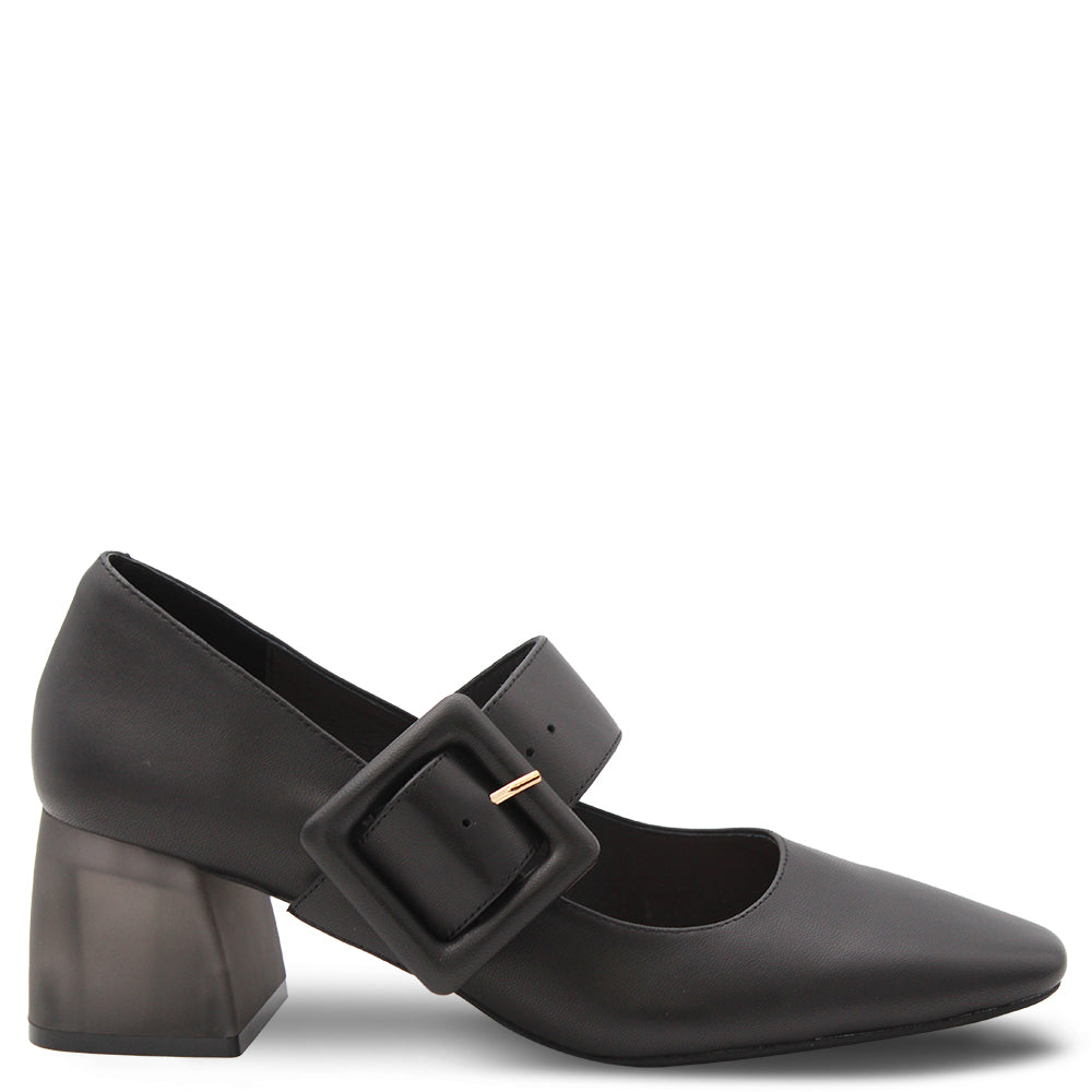 Django & Juliette Milsom Women's Heel Mary Jane Shoes Black