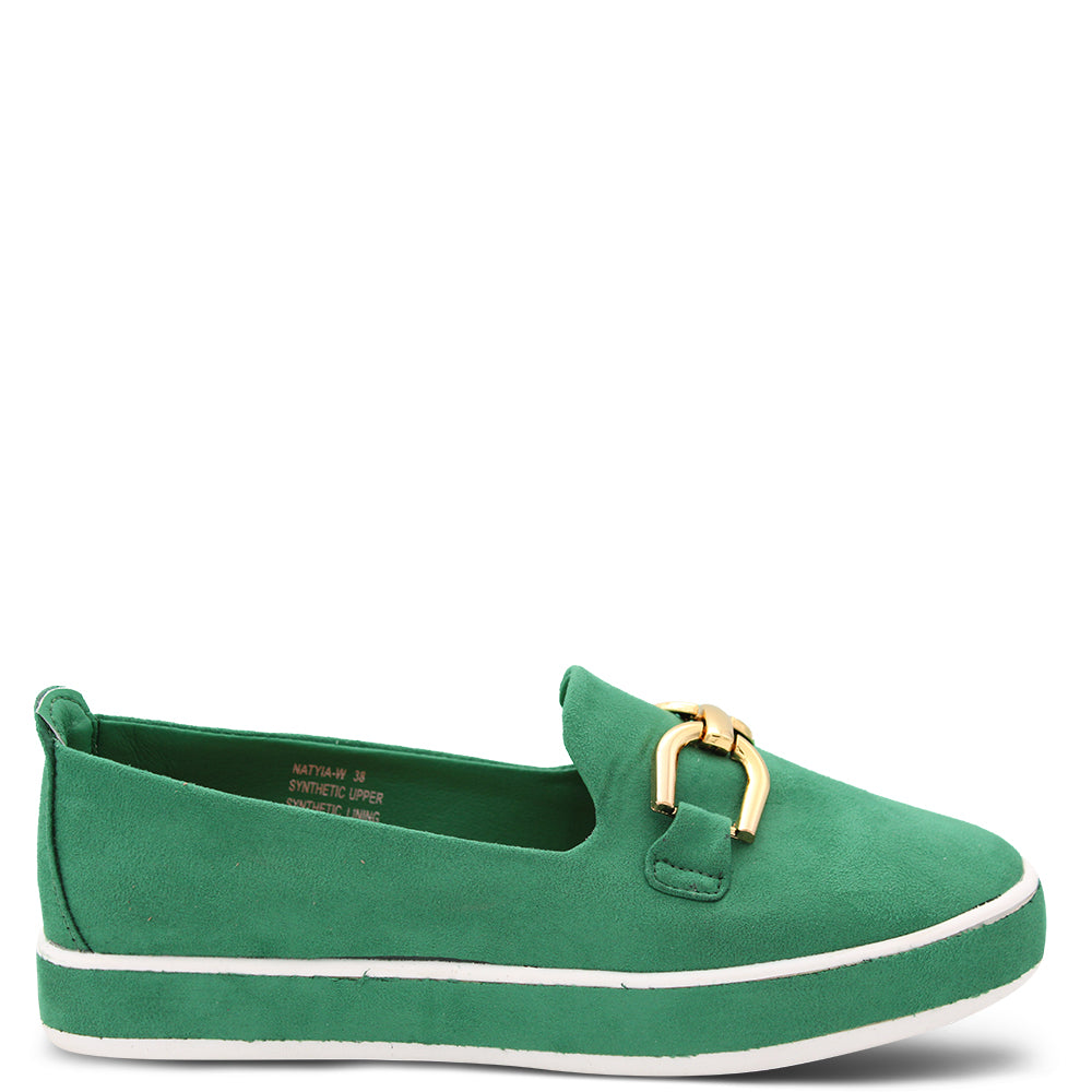 Laguna Quays Natyia Women's Flat Slip On Emerald