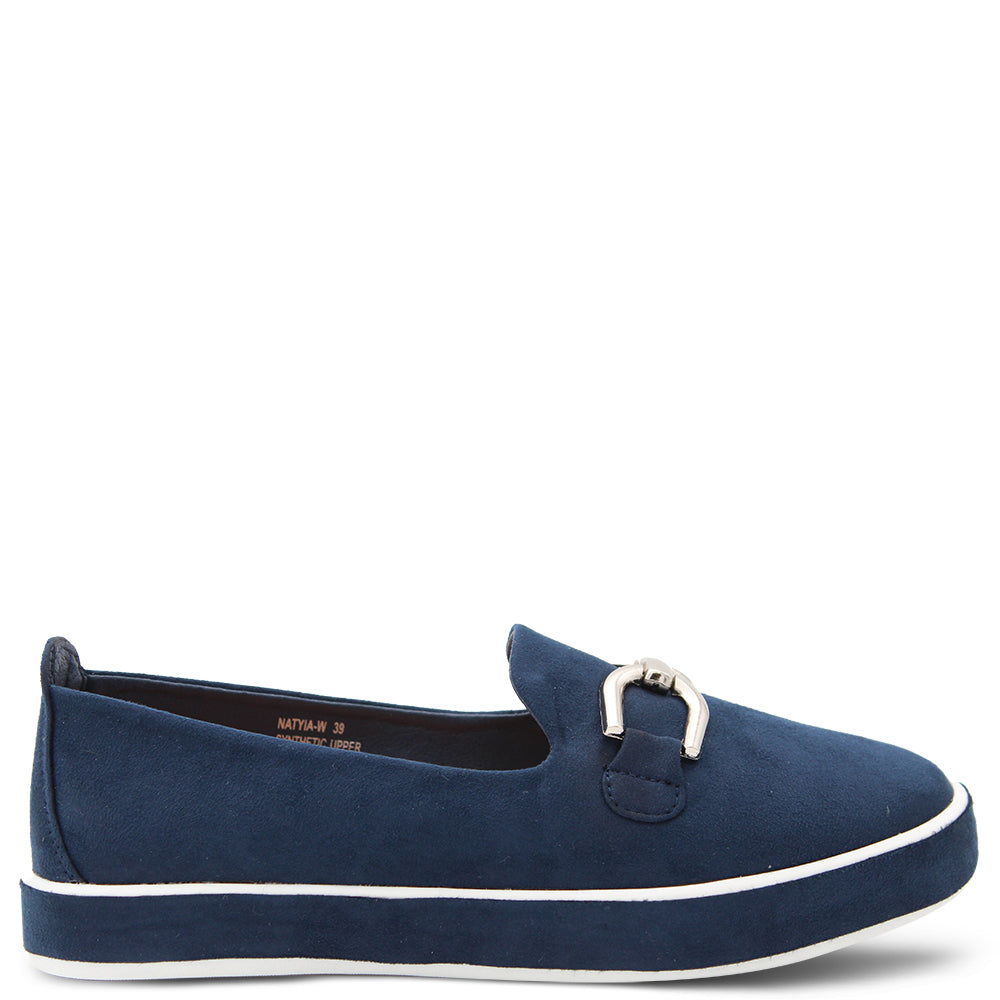 Laguna Quays Natyia Women's Flat Slip On Navy