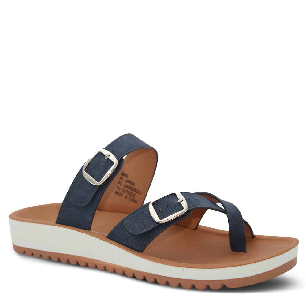Los Cabos Nins women's summer slides Navy