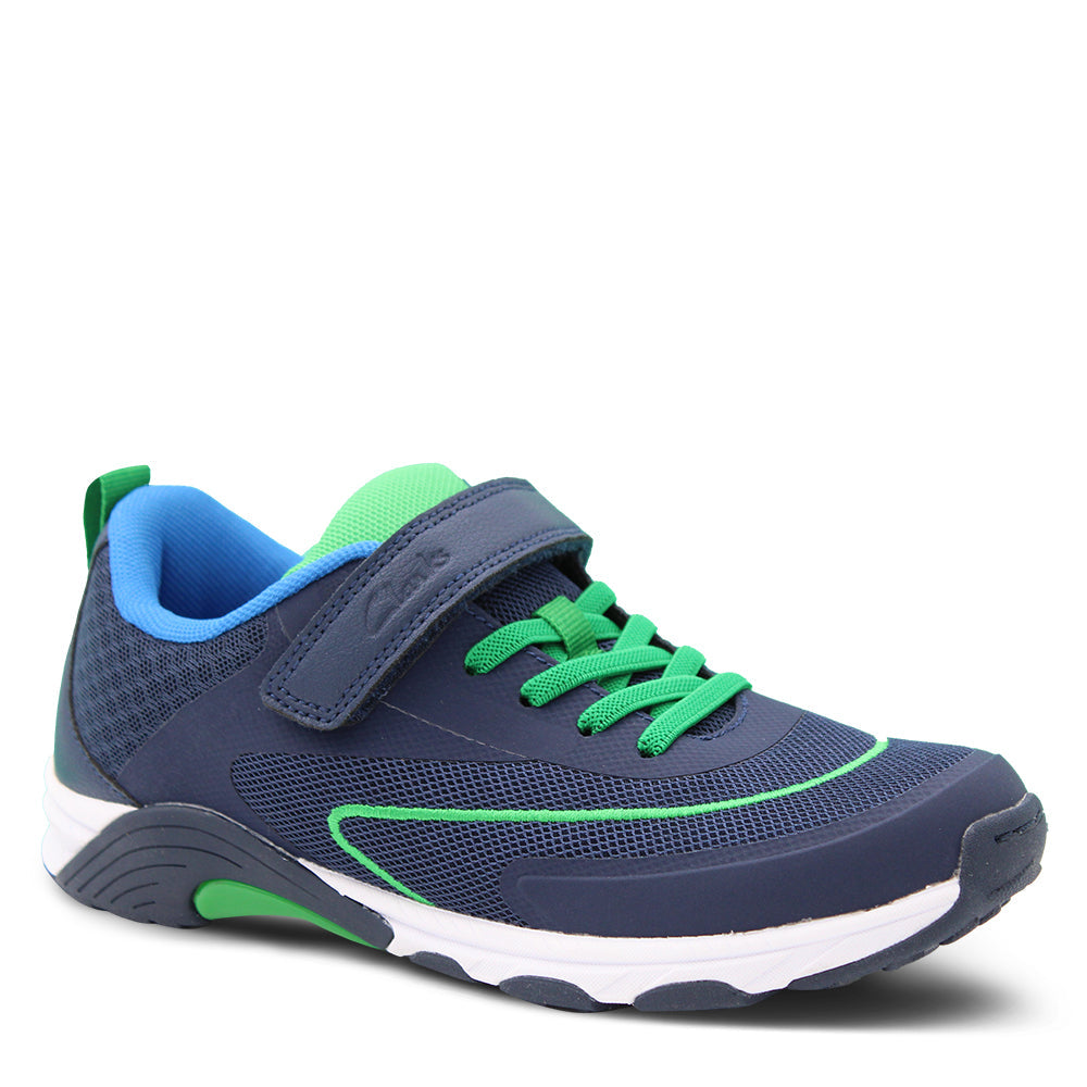 Clarks North Kids Sneakers Navy Green