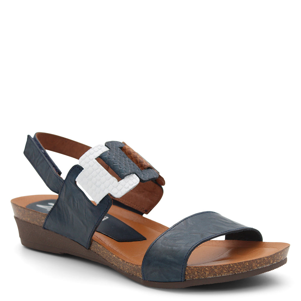 Zeta Onus Womens Flat Sandal Marino Multi