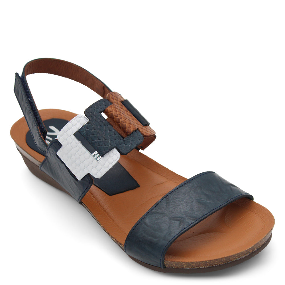 Zeta Onus Womens Flat Sandal Marino Multi