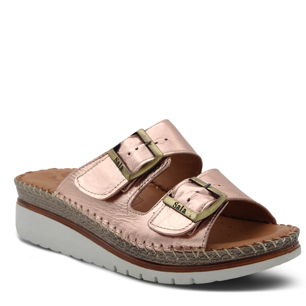 Sala Oasis Women's wedge slides Rose Gold