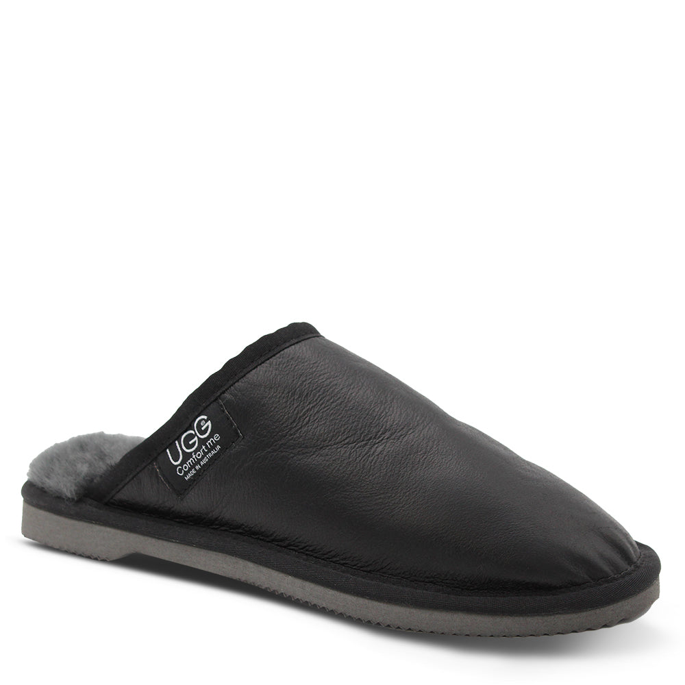 Comfort Me Ugg Platypus unisex scuff sheepskin slippers Charcoal