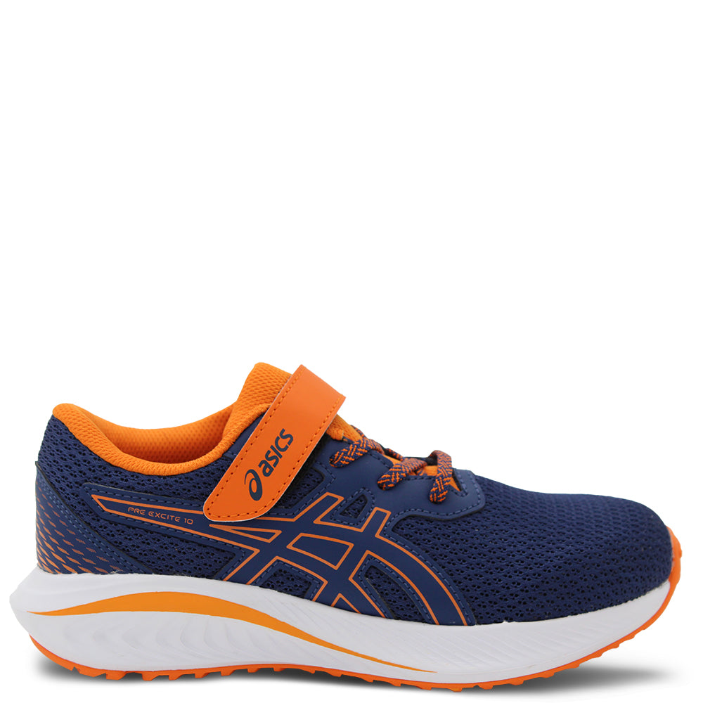 Asics Pre Excite 10 Kids Running Shoes Blue Orange