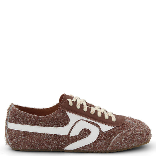 Alfie & Evie Quick Womens Flat Sneaker Choc Rough