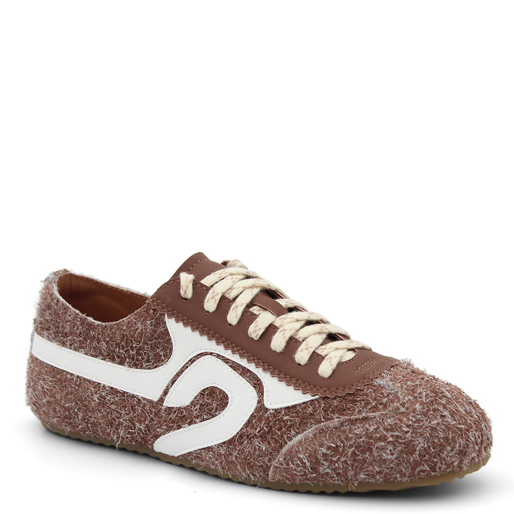 Alfie & Evie Quick Womens Flat Sneaker Choc Rough