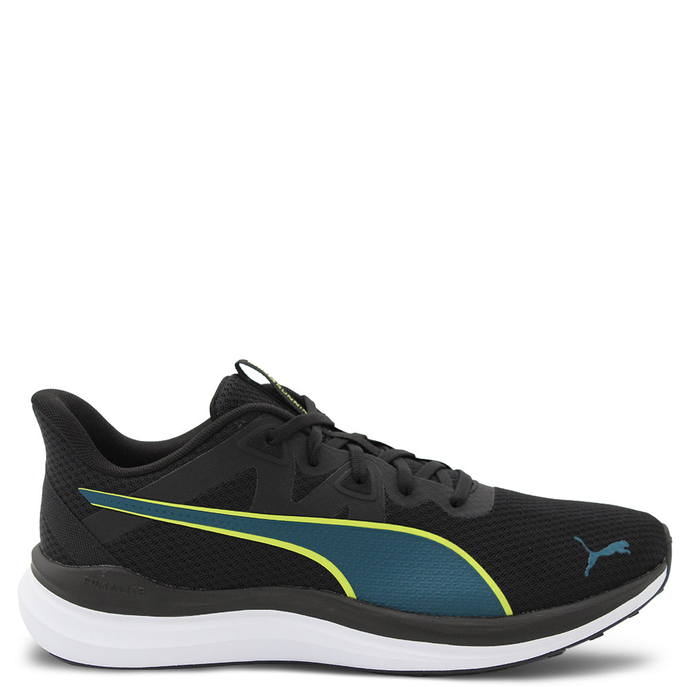 Puma Reflect Lite Mens Sneakers Black Lime