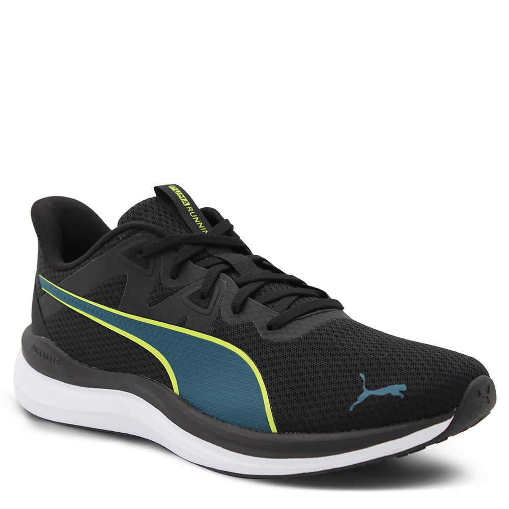 Puma Reflect Lite Mens Sneakers Black Lime