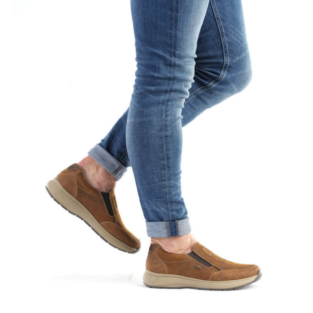 Rieker B7654 Men's Slip On Sneakers Tan
